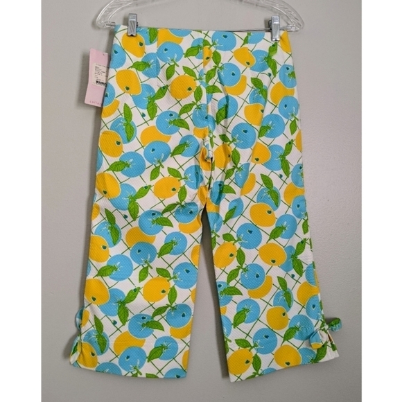 🆕 Lilly Pulitzer Millicent Capri in White Citron - Picture 2 of 5
